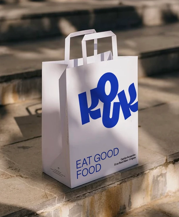 Sac papier Kouk, identité graphique créée par Itada Studio